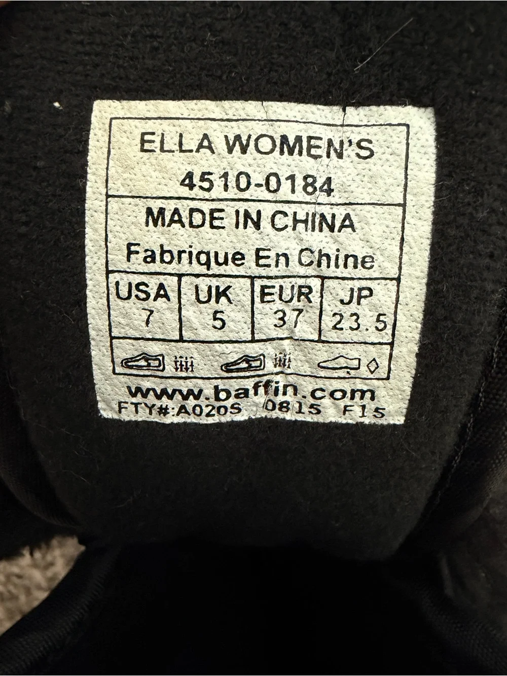 BAFFIN POLAR PROVEN ELLA WOMENS SNOW BOOTS  SIZE 7 WITH LINERS Ski Winter